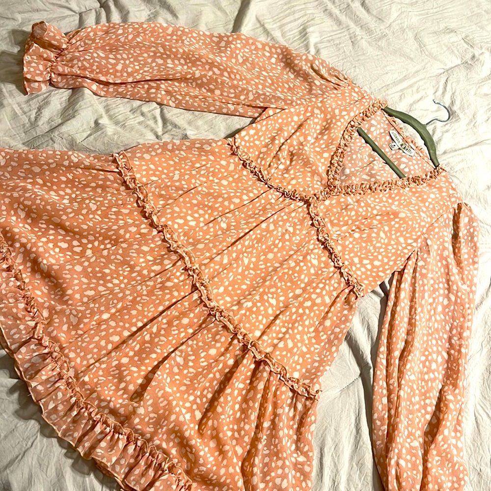 Ruffled mini dress